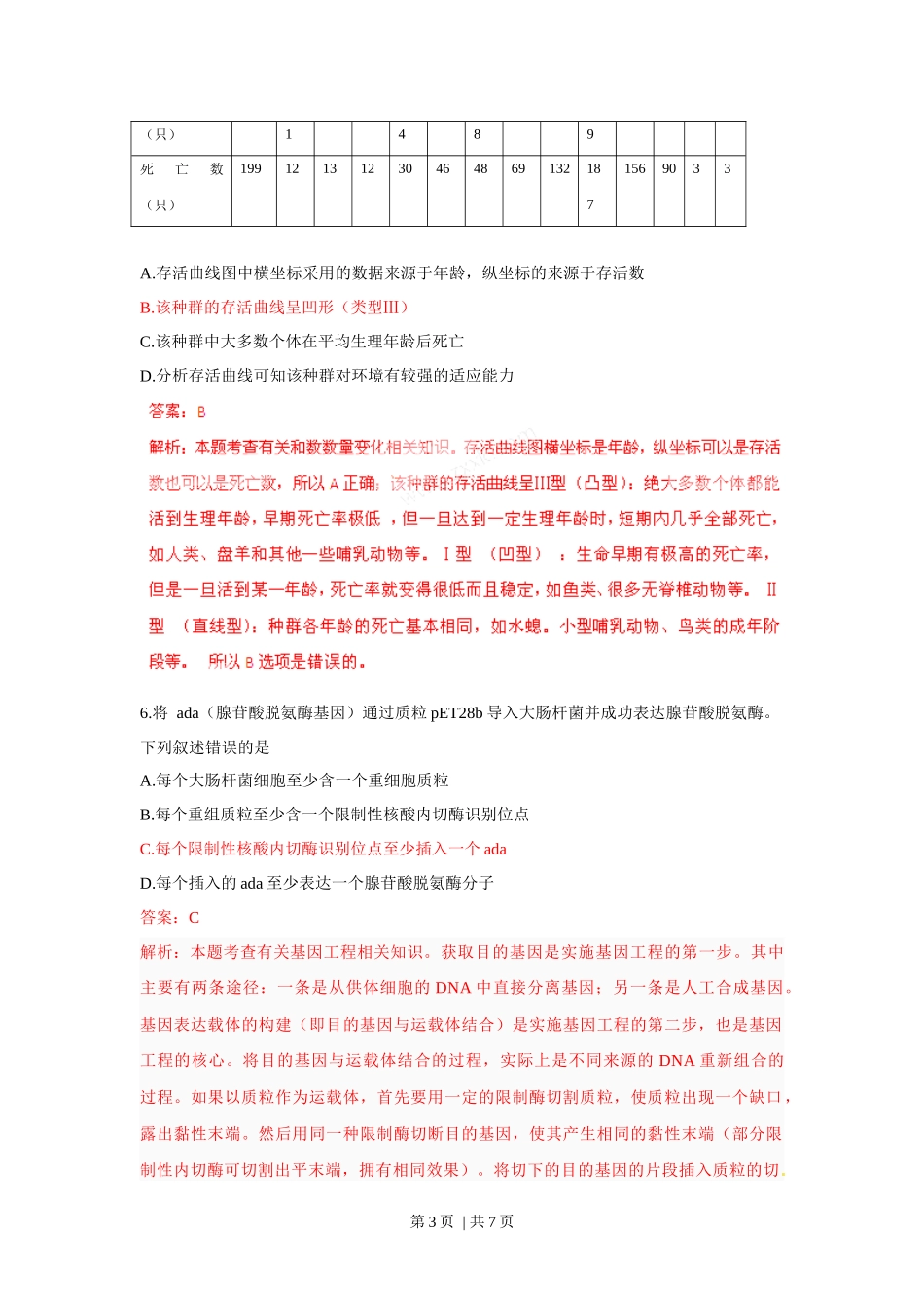 2011年高考生物试卷(浙江)(解析卷).docx_第3页