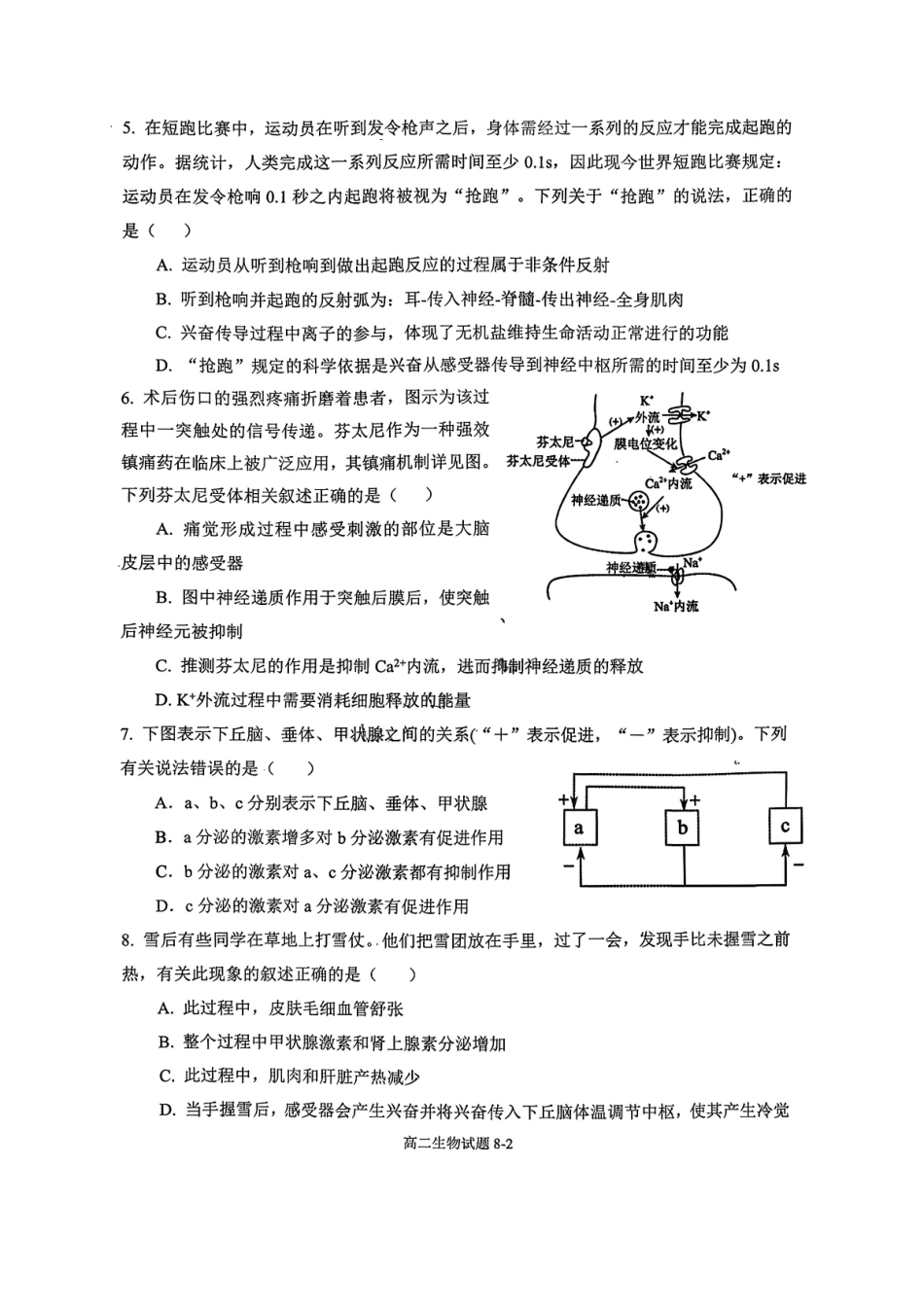 湖北省十堰市八校教联体2025-2026学年高二上学期12月联考生物试题含答案.pdf_第2页