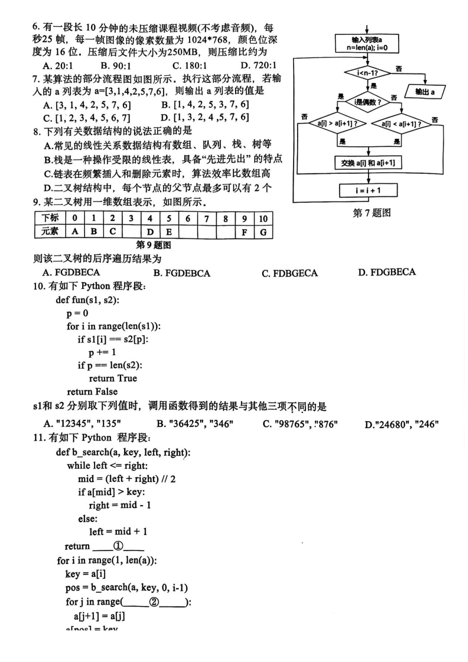 技术试题卷浙江省七校联考暨2026年1月浙江省普通高校招生选考科目模拟卷(12.22-12.24).pdf_第2页