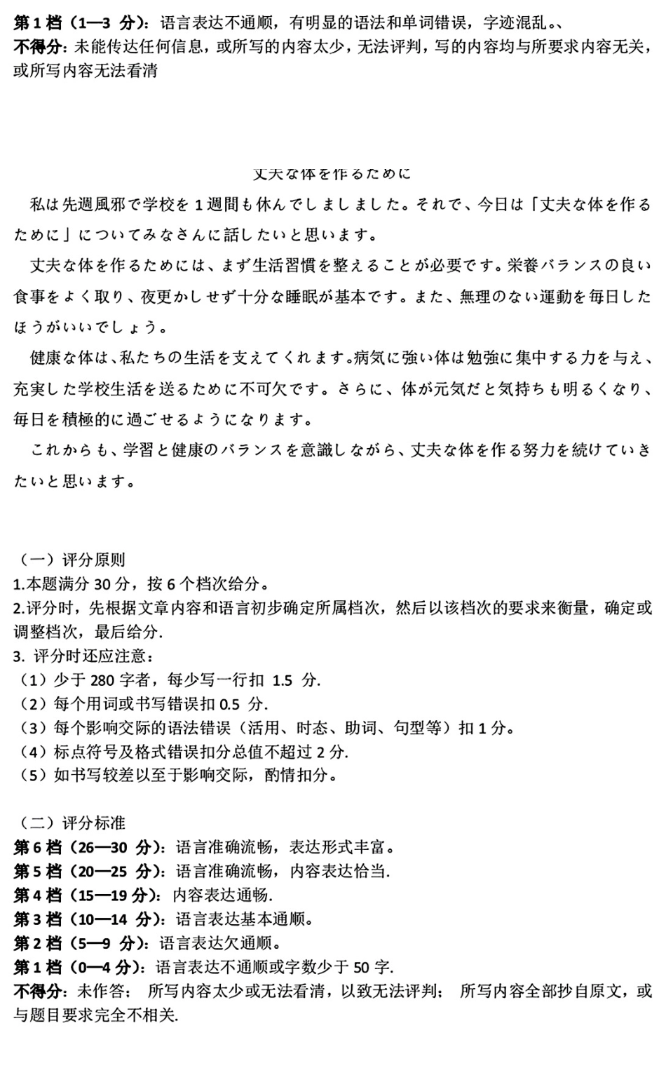 日语试题卷(T8)答案山西省省2026届高三第一次八省联考（T8联考）（12.24-12.25）.pdf_第2页
