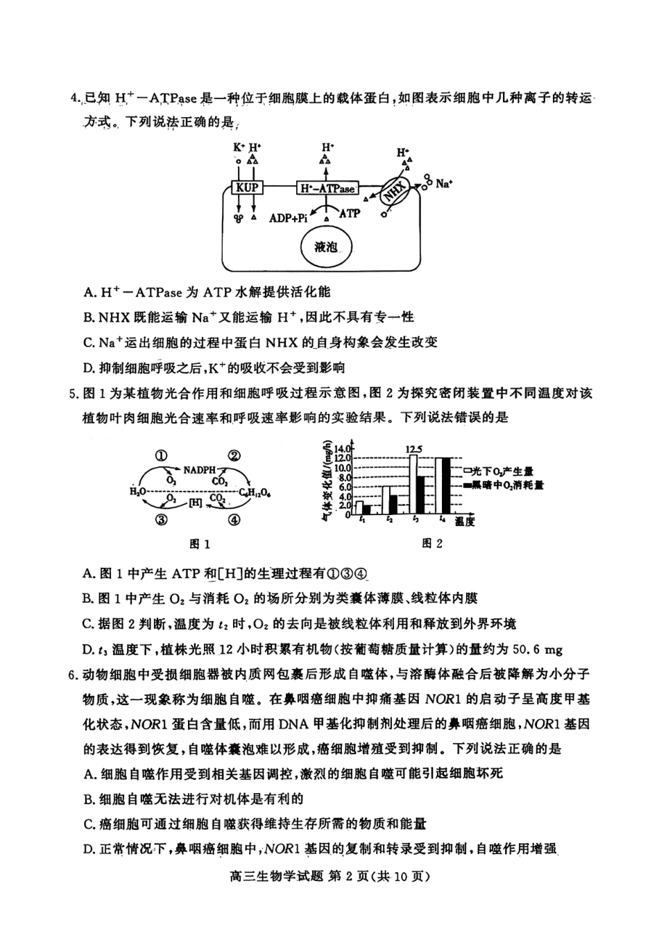 山东高考质量测评联盟大联考高三12月联考生物.pdf_第2页