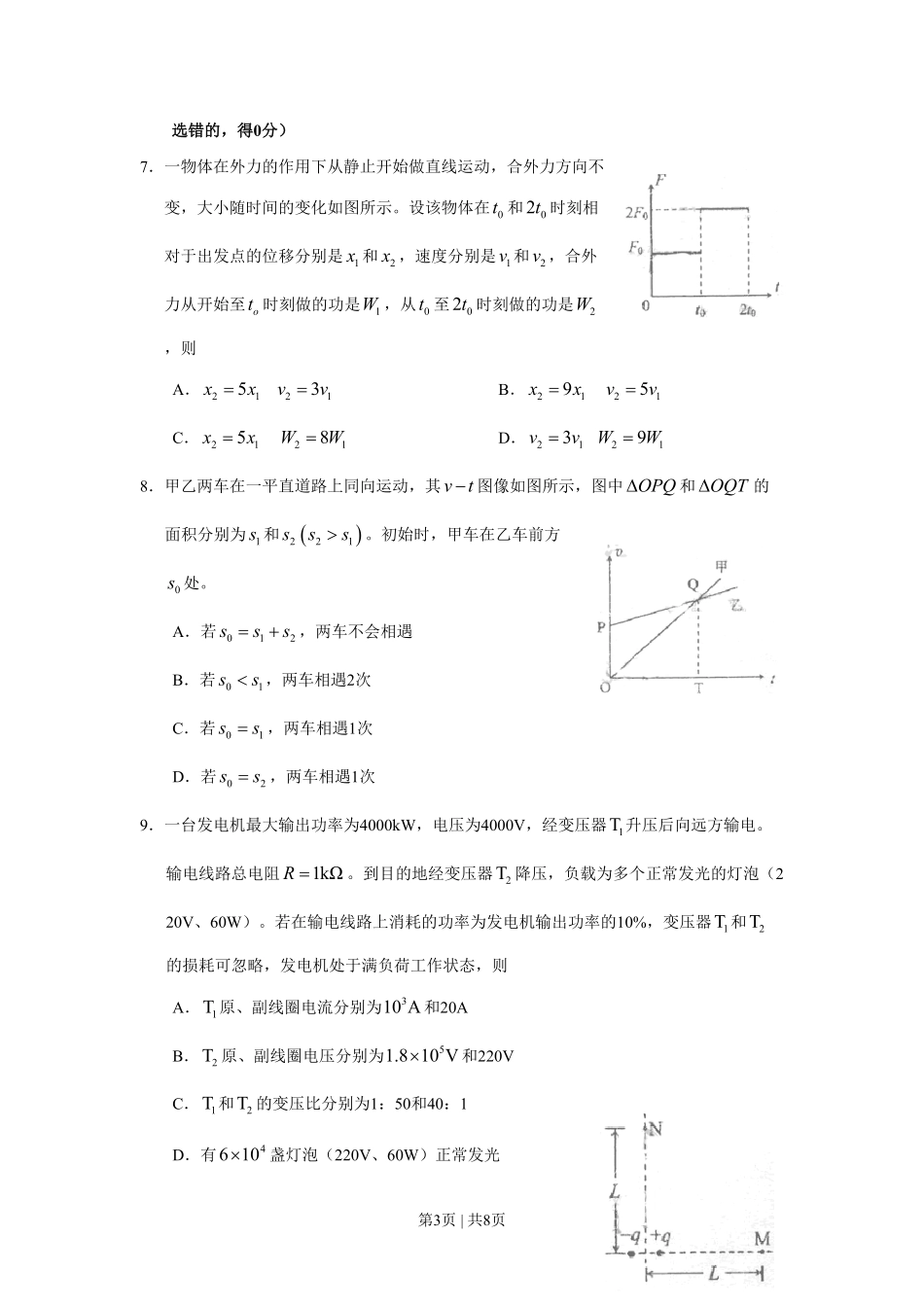 2009年高考物理试卷（海南）（空白卷）.pdf_第3页