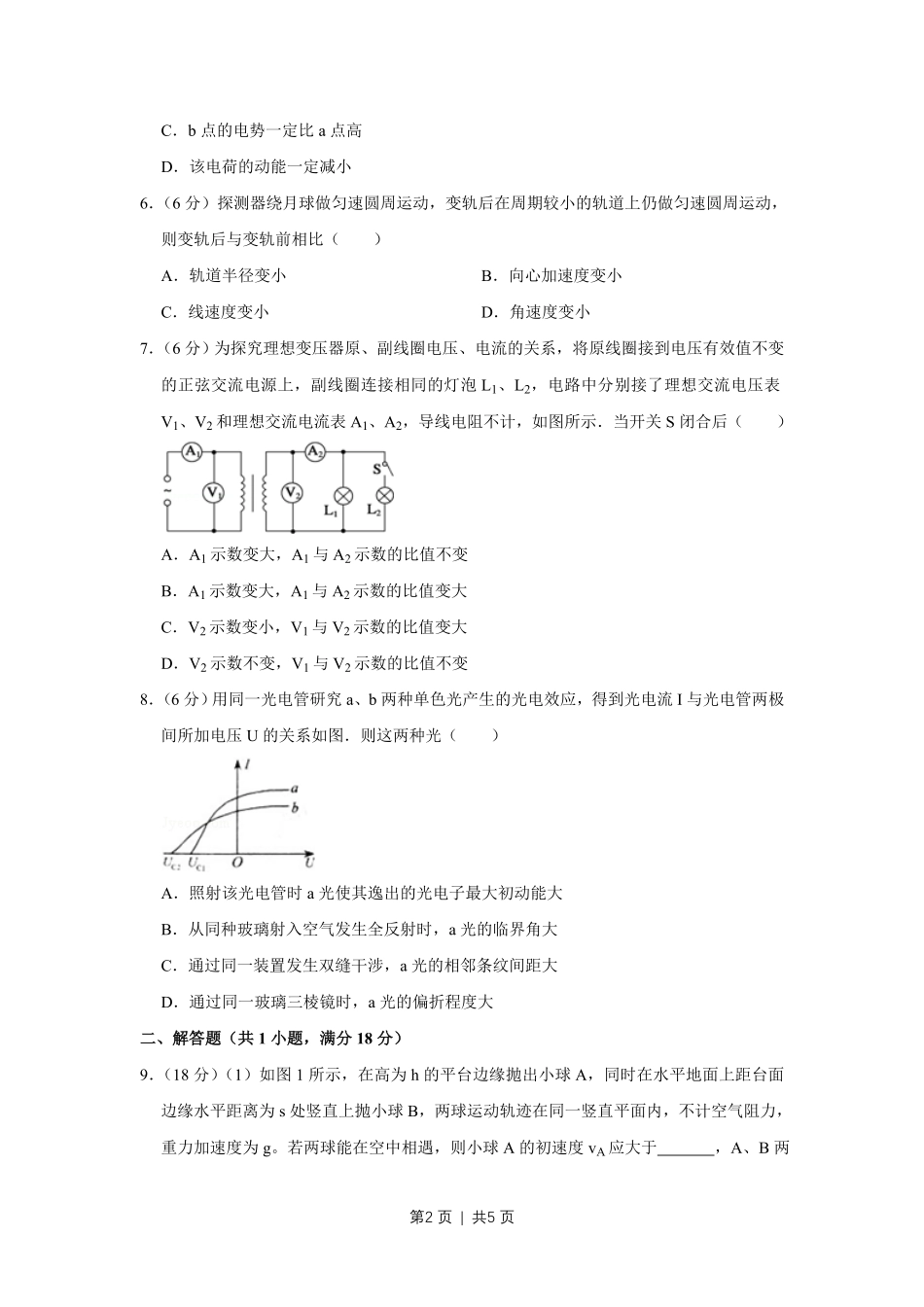 2010年高考物理真题(天津)(空白卷).pdf_第2页