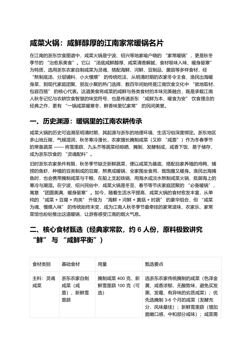 咸菜火锅：咸鲜醇厚的江南家常暖锅名片.docx_第1页