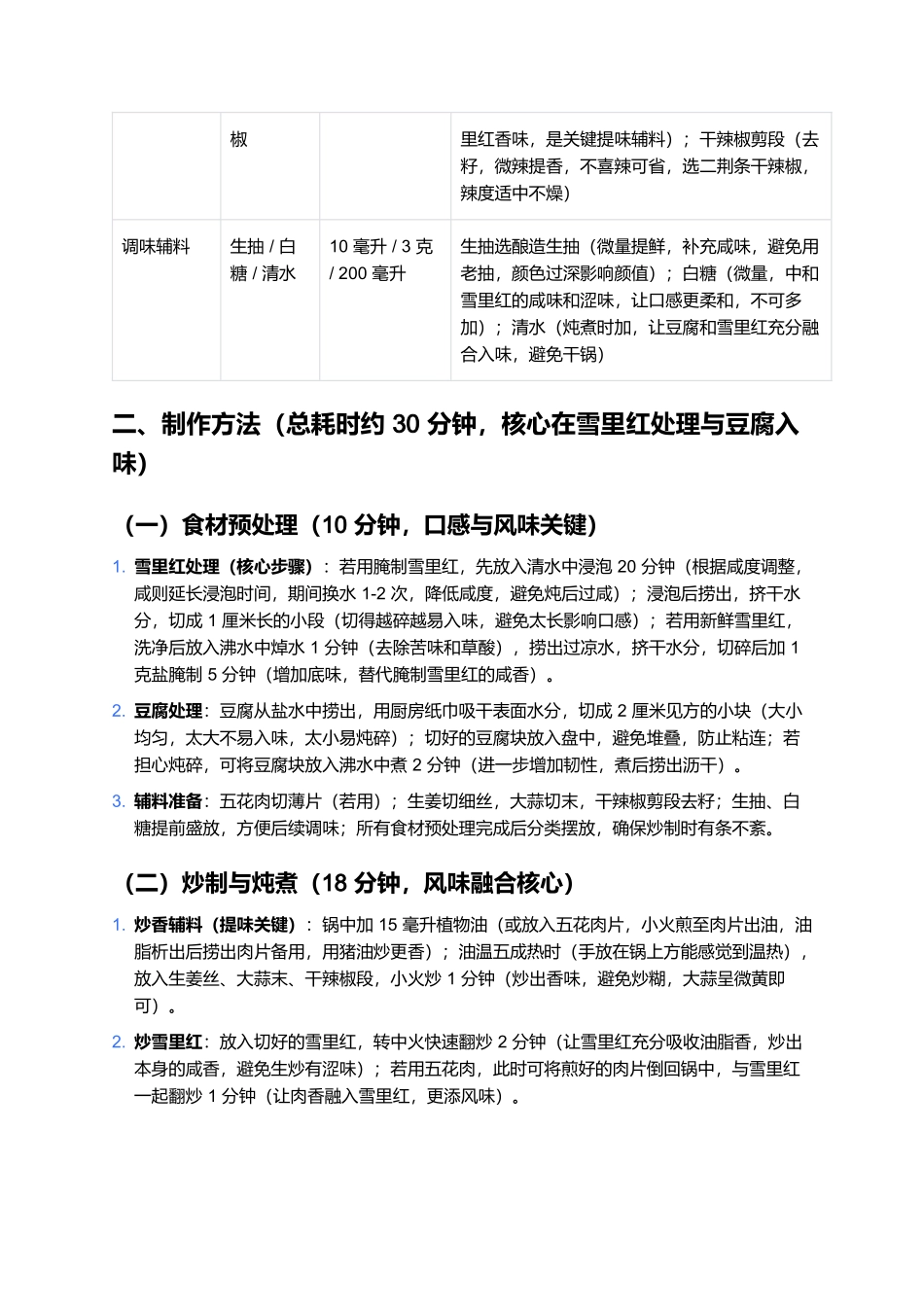 雪里红炖豆腐:咸香开胃的家常下饭小菜制作全指南.docx_第2页