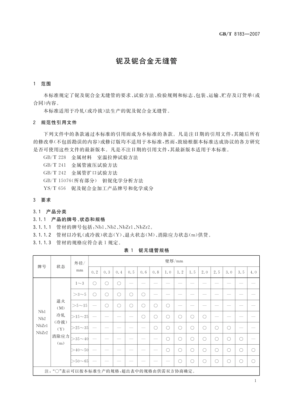 GB／T 8183-2007 铌及铌合金无缝管.pdf_第3页