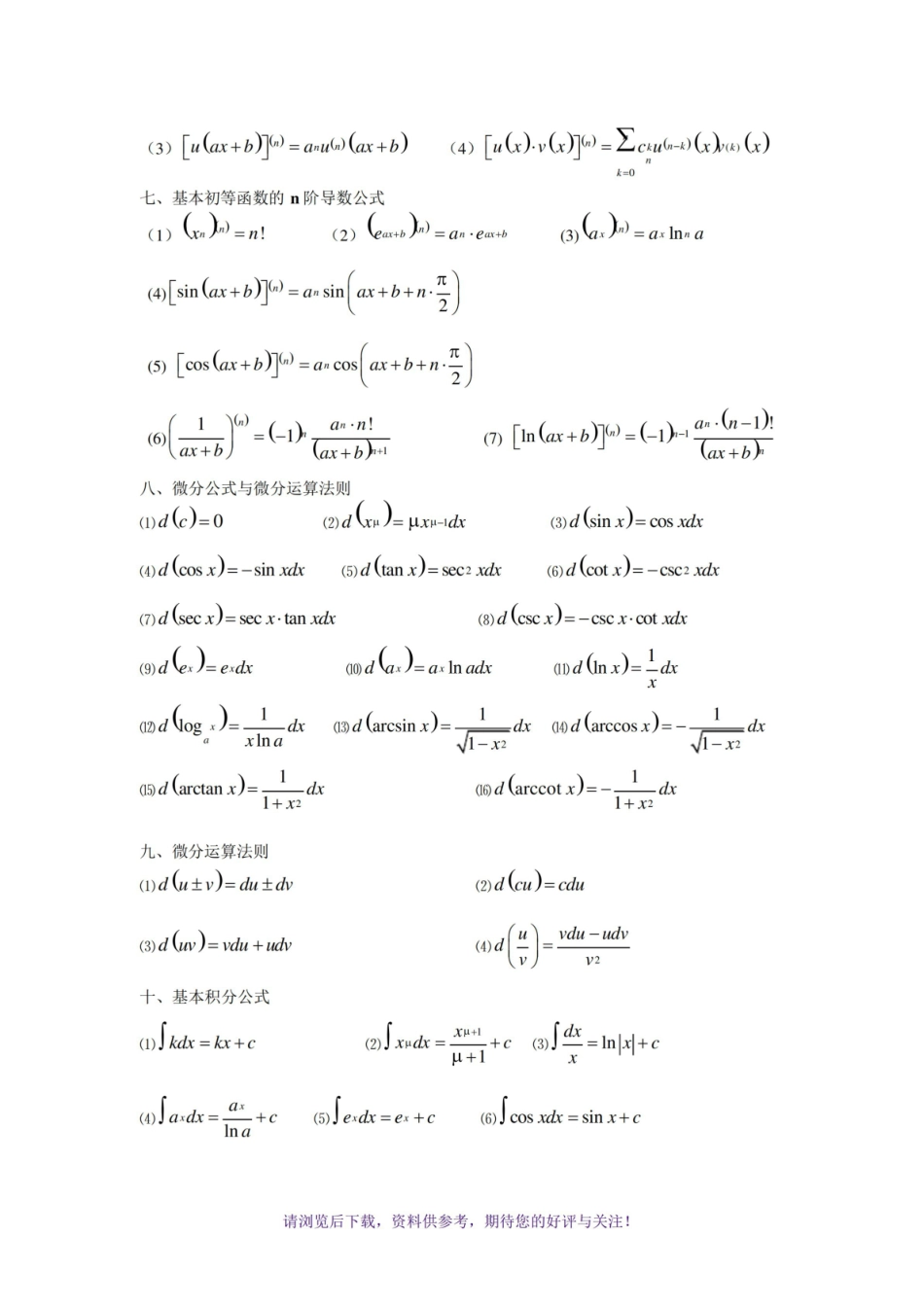 大学微积分公式大全整理.pdf_第2页
