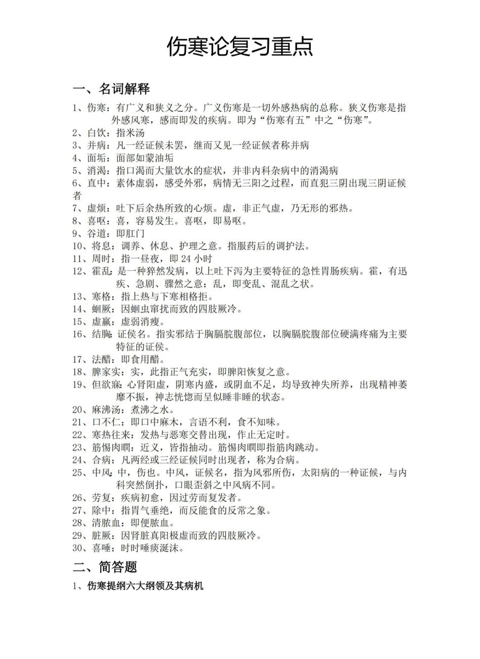 伤寒论复习重点打印版.pdf_第1页
