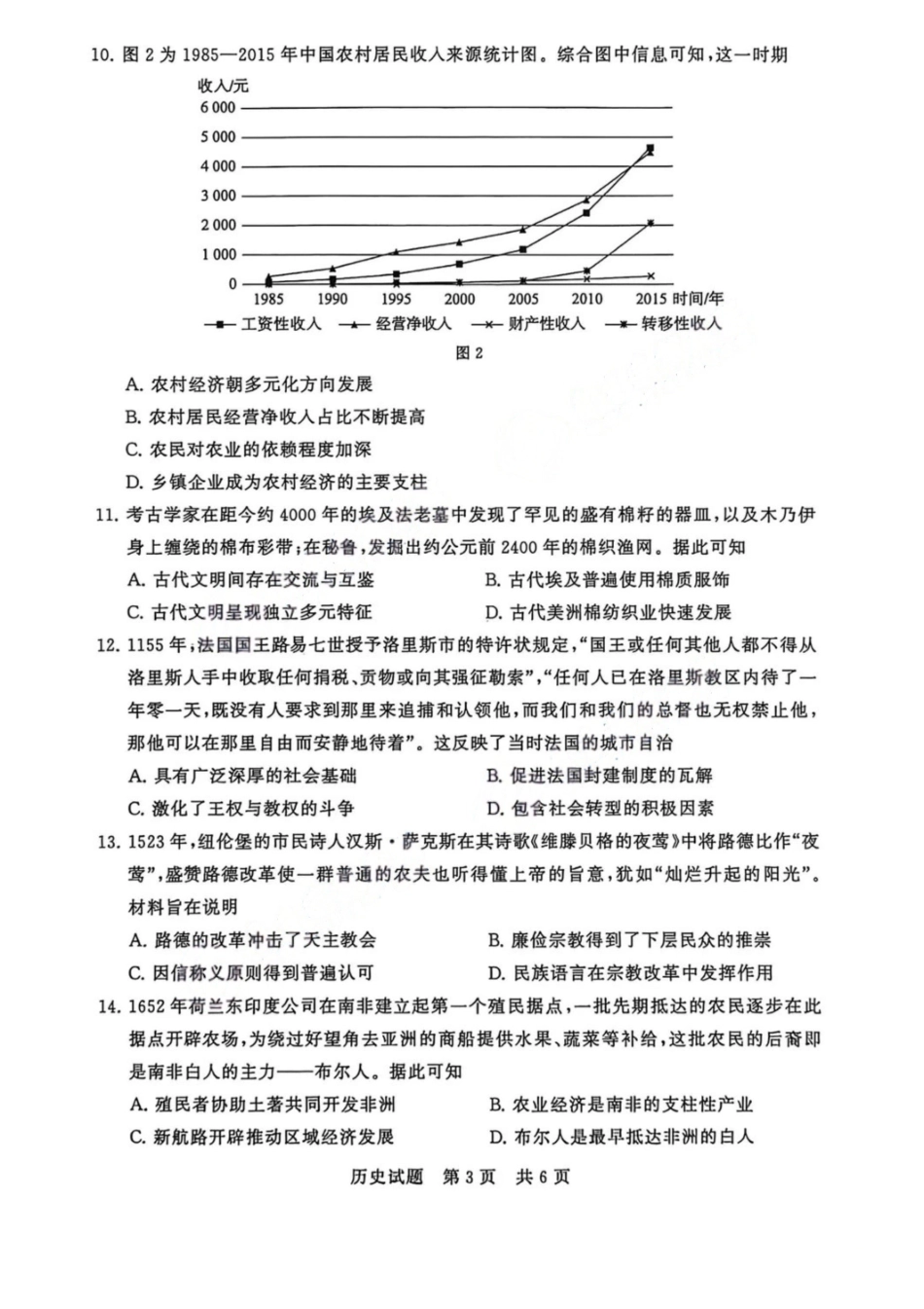 【历史试卷】福建省2026届高三第一次八省联考（T8联考）（12.24-12.25）.pdf_第3页