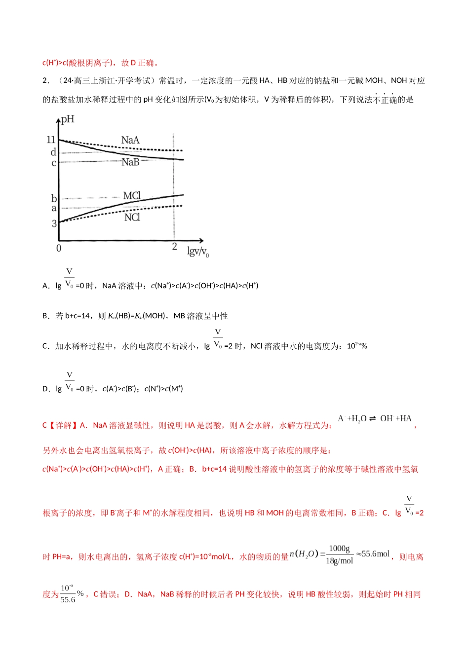 易错专题14水溶液中离子平衡图像（解析版）.docx_第3页