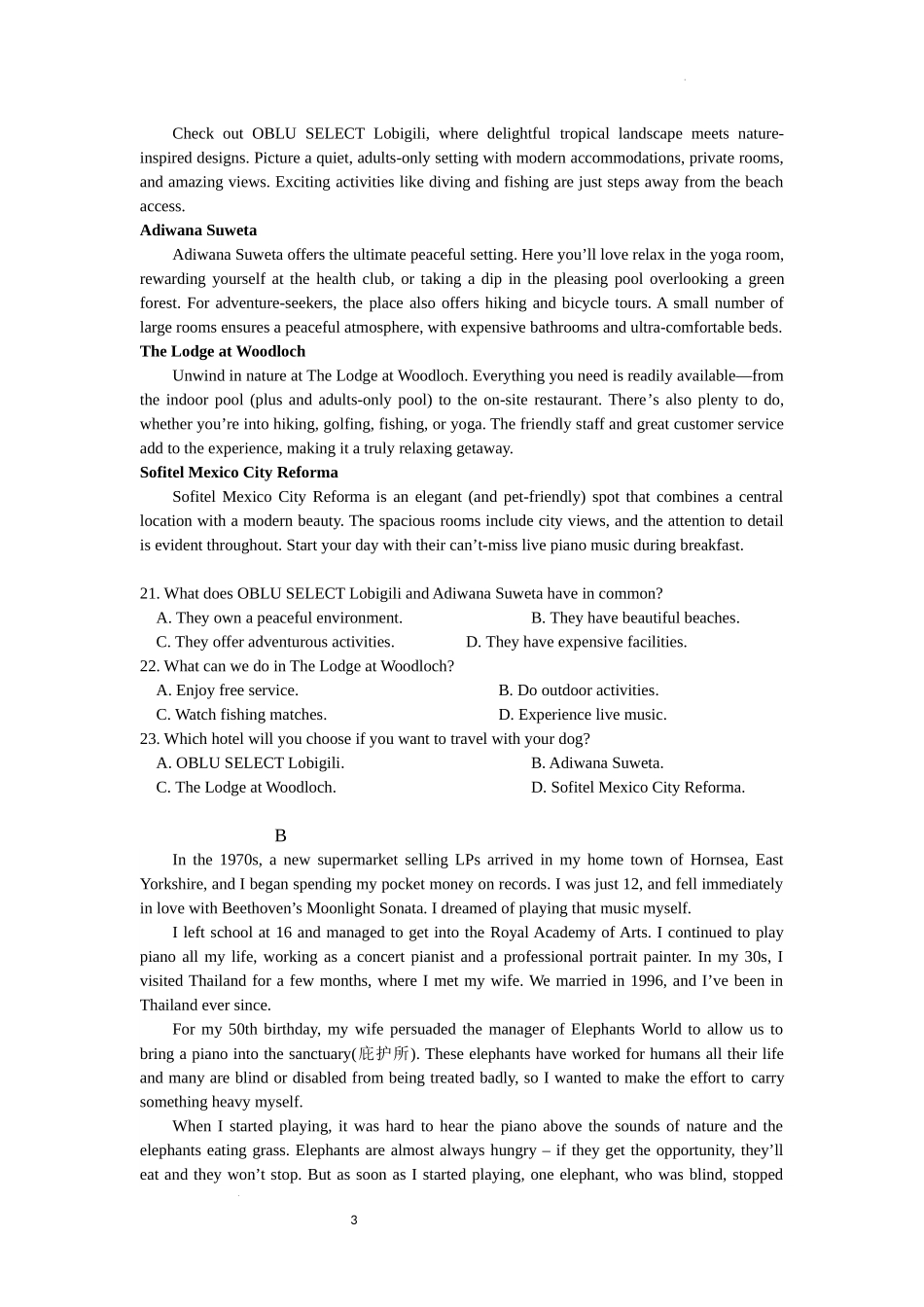 安宁河联盟 2023-2024 学年度下期高 2022 级期末联考英语试题.docx_第3页