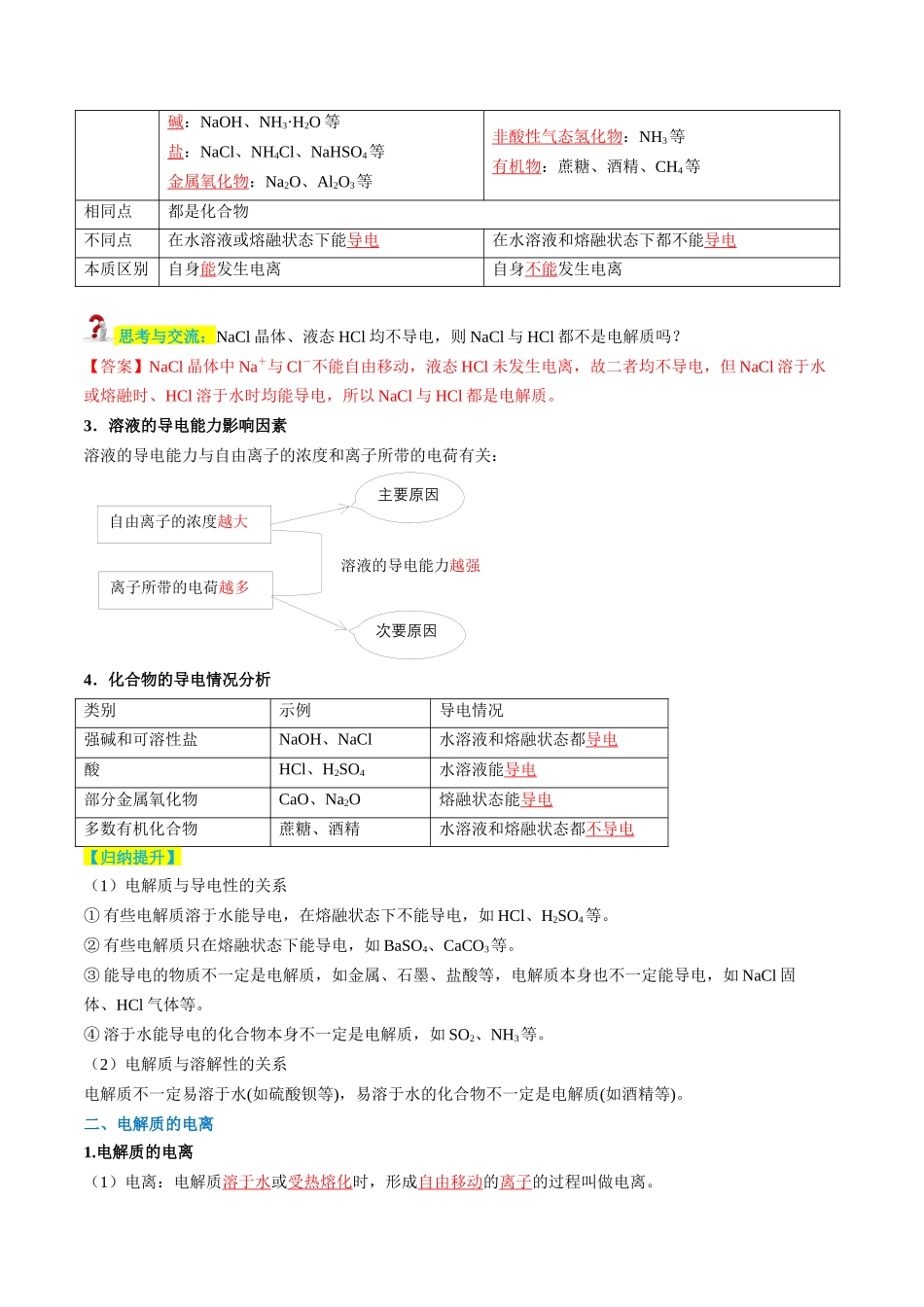 第02讲 电解质的电离（解析版）.docx_第3页