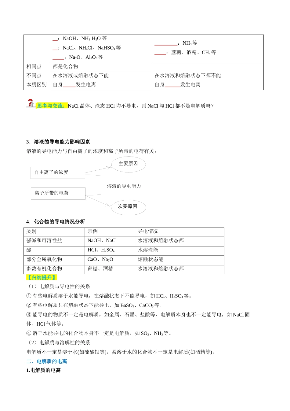 第02讲 电解质的电离（原卷版）.docx_第3页