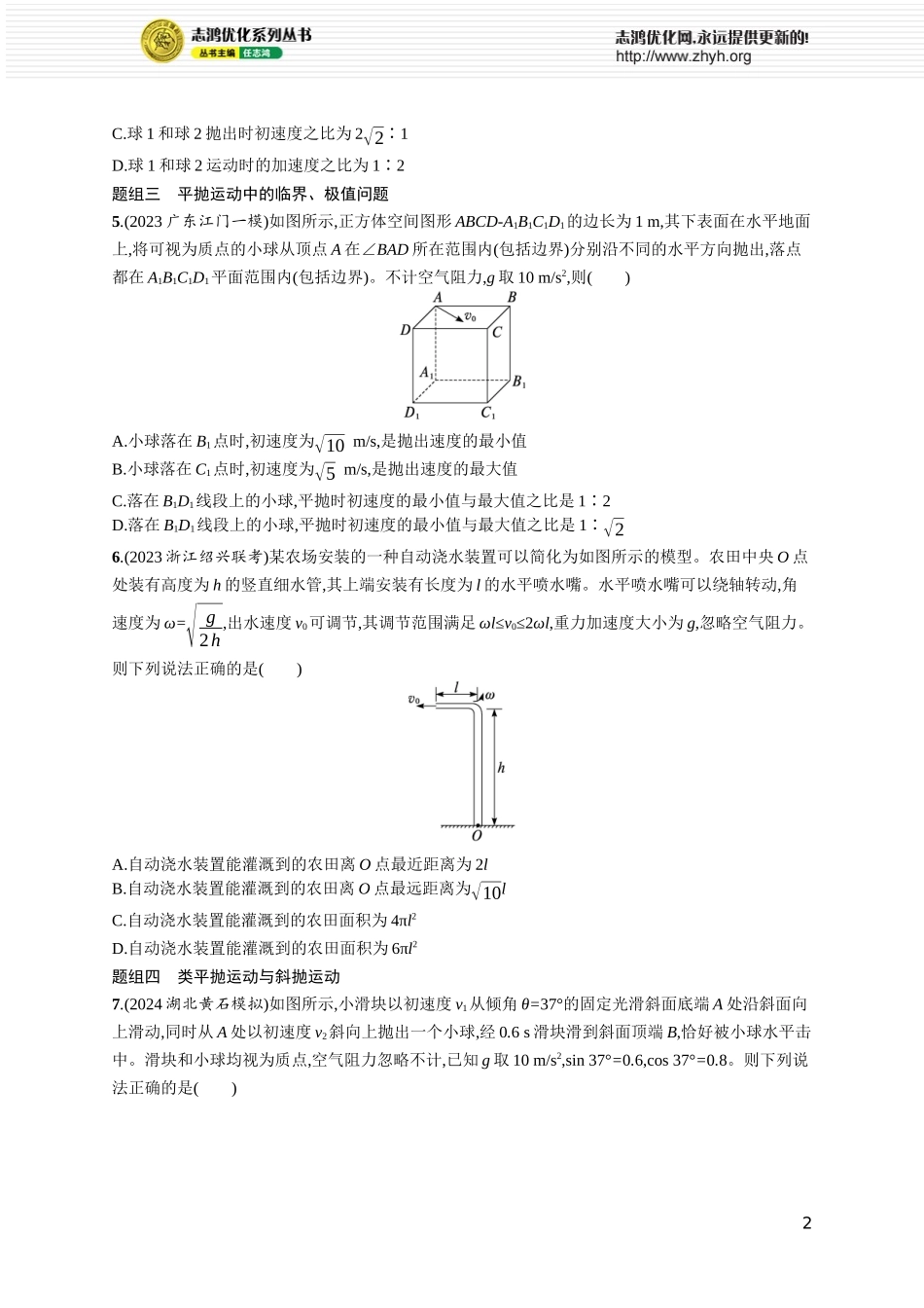 第2讲　抛体运动.docx_第2页