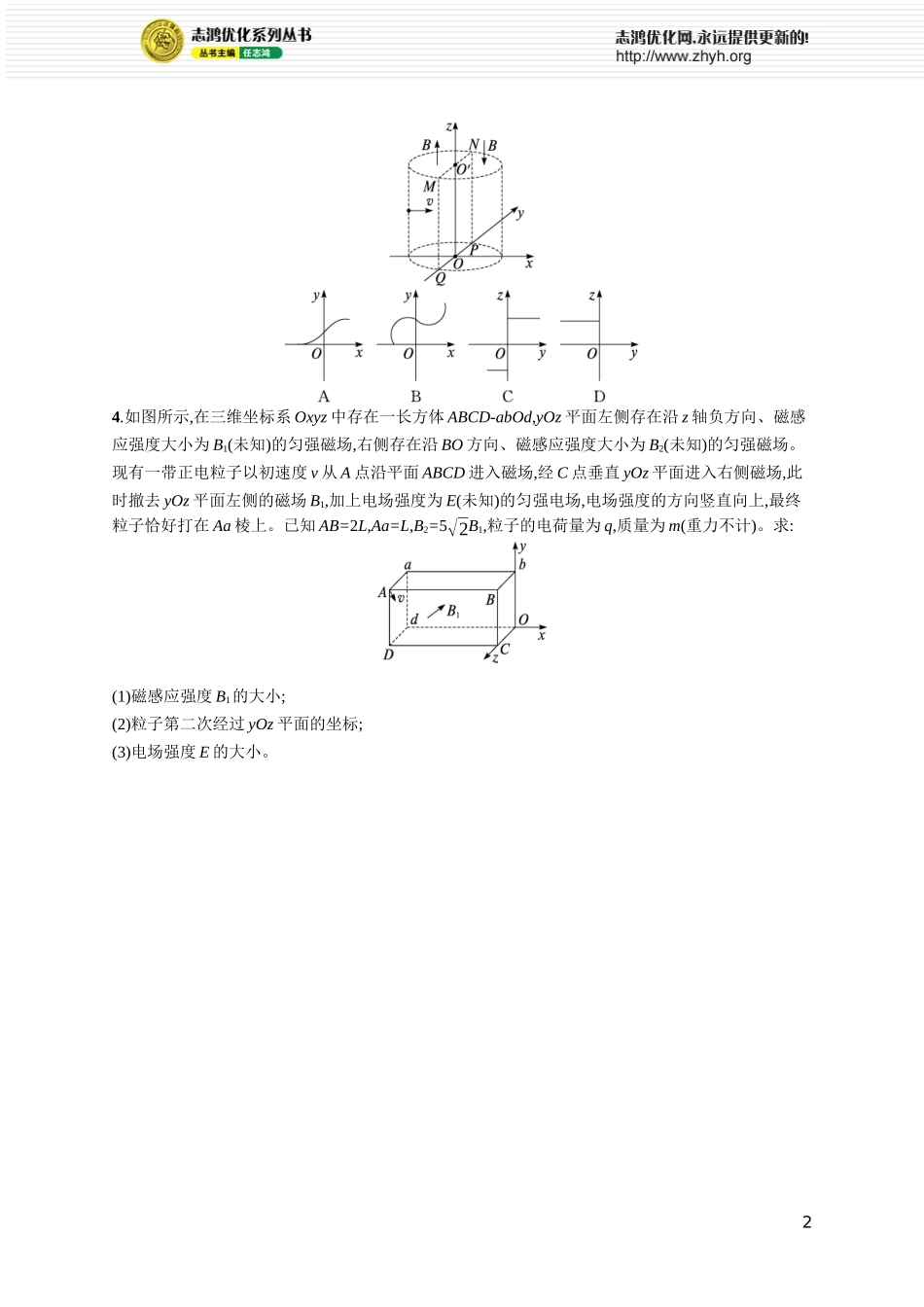 第8讲　专题提升 带电粒子在三维空间中的运动.docx_第2页