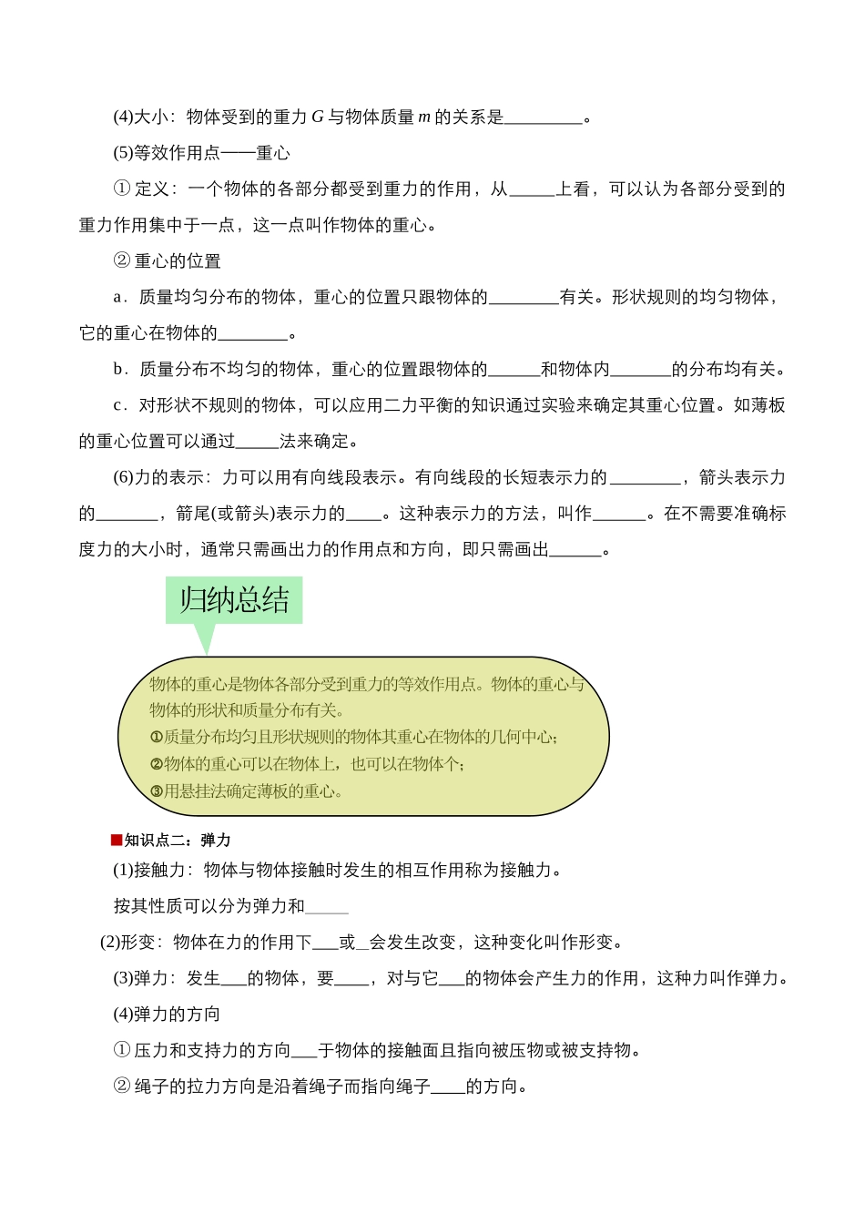 第09讲 重力与弹力（原卷版）.docx_第2页