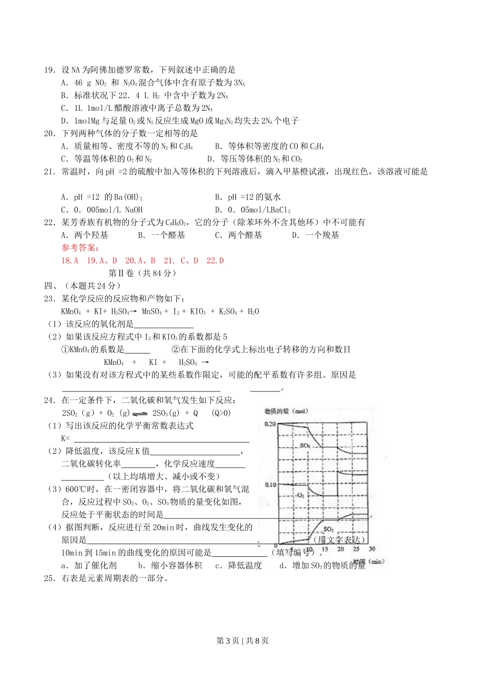 2004年上海高考化学真题及答案.doc_第3页