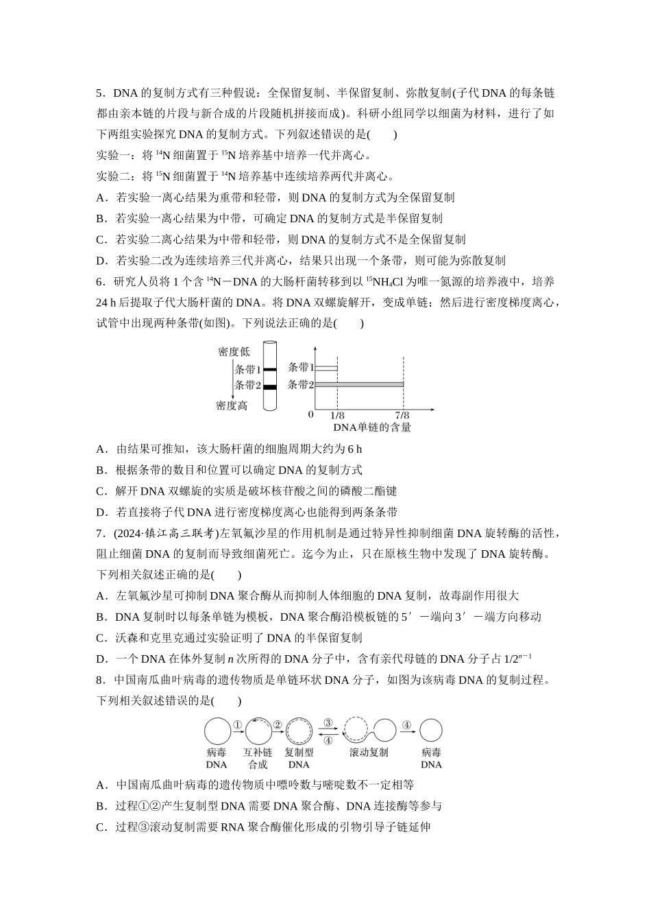 第六单元　课时练30　DNA的结构与复制.docx_第2页