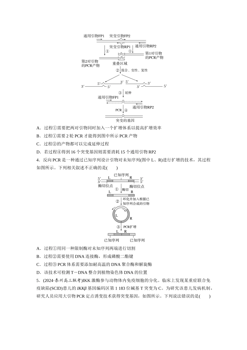 第十单元　专题突破10　综合PCR的基因工程问题.docx_第2页