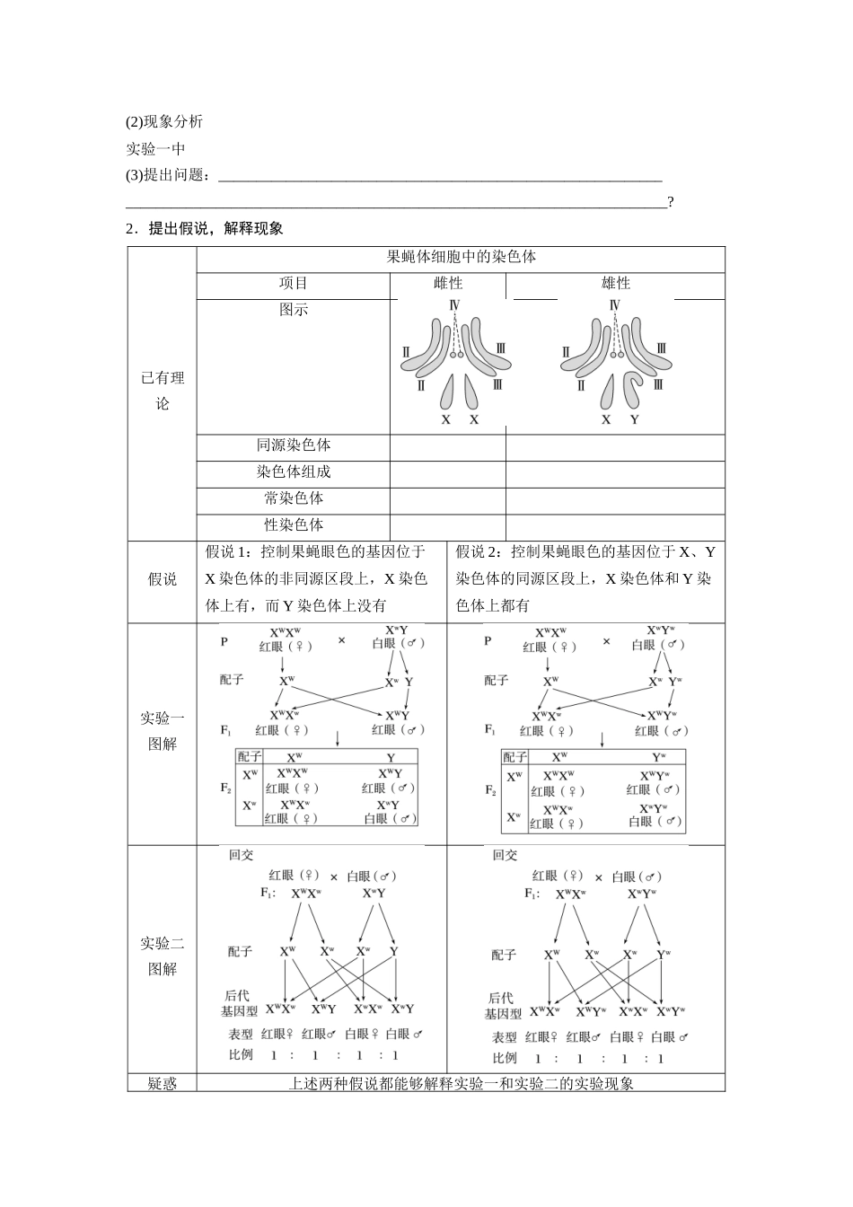 第五单元　第27课时　基因在染色体上.docx_第3页