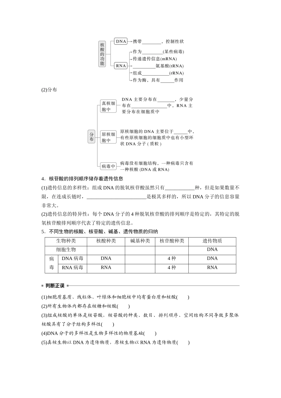 第一单元　第5课时　核酸是遗传信息的携带者.docx_第2页