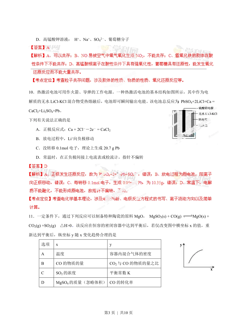 2013年高考化学试卷（安徽）（解析卷）.pdf_第3页