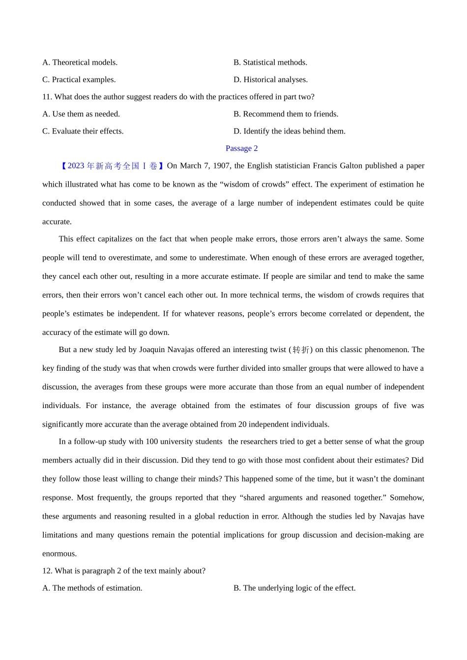 专题 14 阅读理解说明文（学生版）--学易金卷：十年（2014-2023）高考真题英语分项汇编（全国通用）.docx_第2页