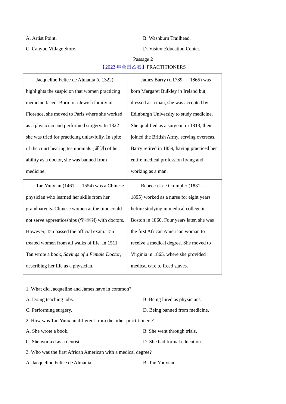 专题09 阅读理解应用文（原卷版）- 2023年高考英语真题及模拟题英语分项汇编（全国通用）.docx_第2页