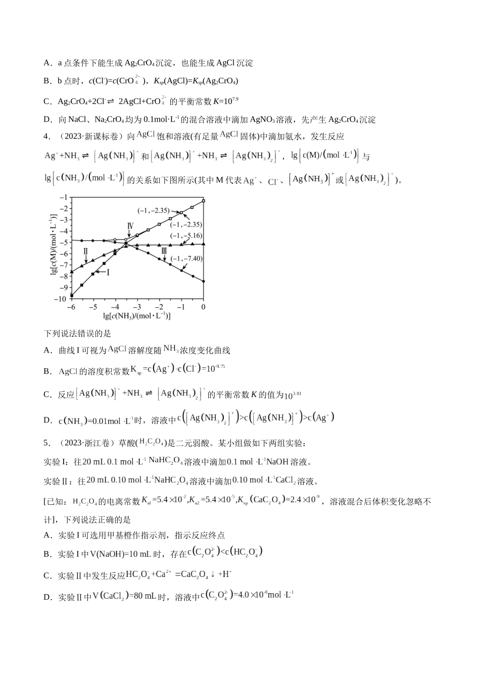 专题09 水溶液中的离子反应与平衡（学生版）.docx_第2页