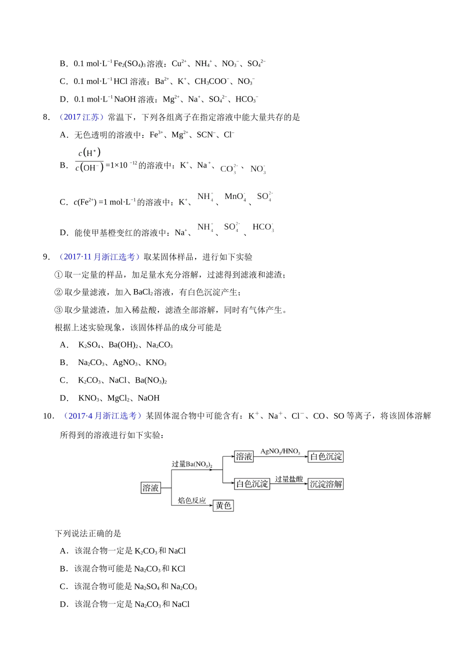 专题11  离子反应与离子共存（学生版）.docx_第3页