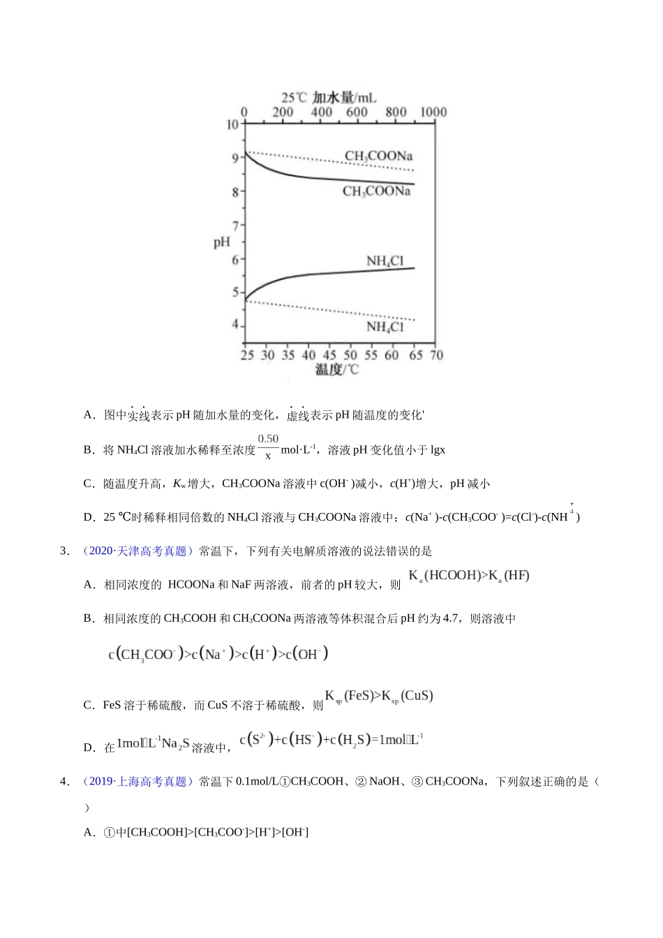 专题47  盐类水解及应用（学生版）.docx_第2页