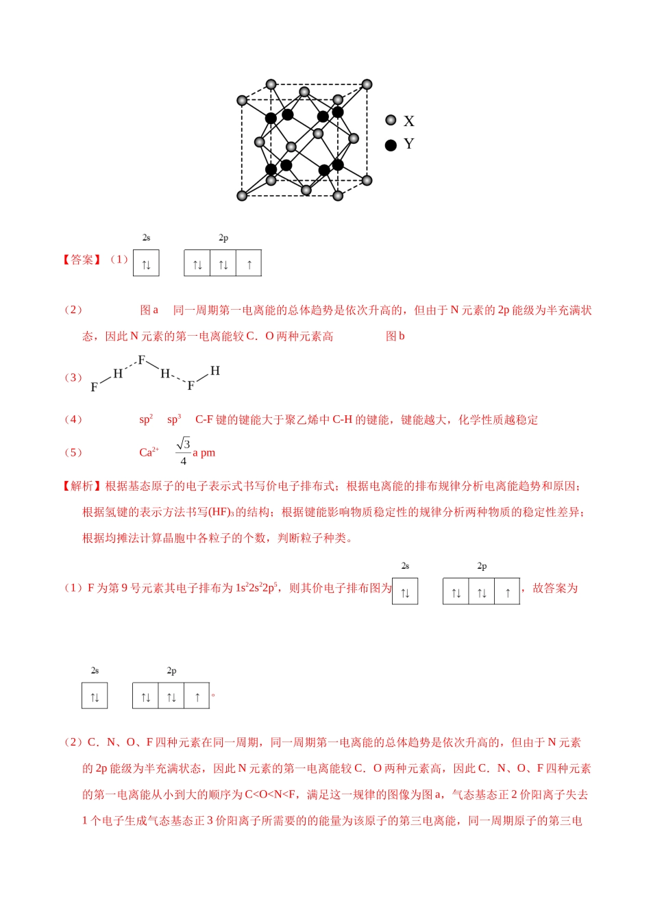 专题76 物质结构综合(选考)(A)(教师版).docx_第2页