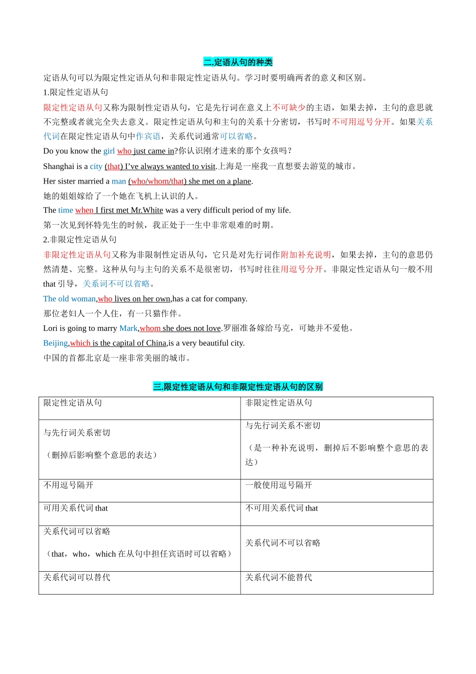 专题05 定语从句（原卷版）.docx_第2页