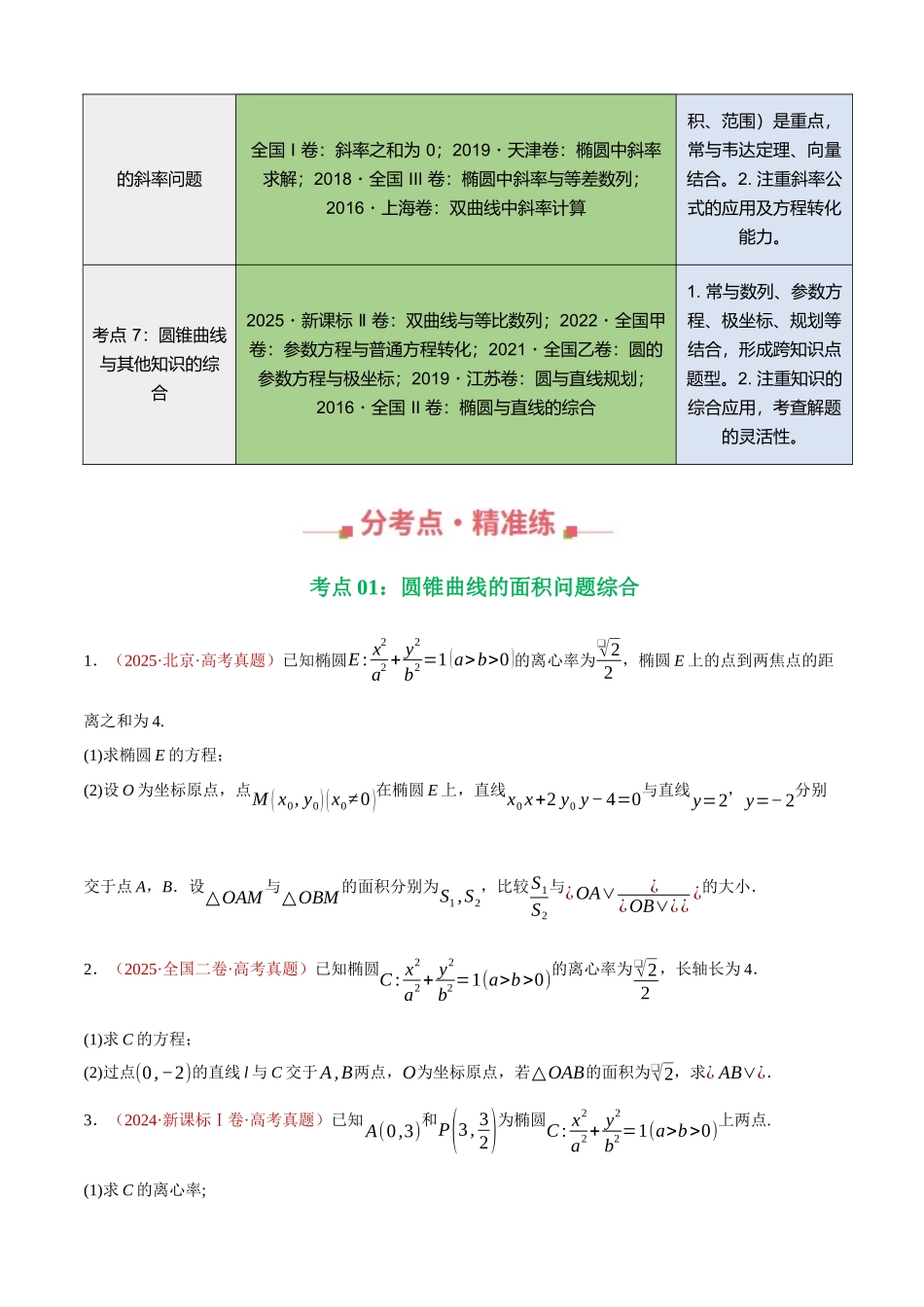 专题30 解析几何解答题综合（七大考点，87题）（学生版）.docx_第3页