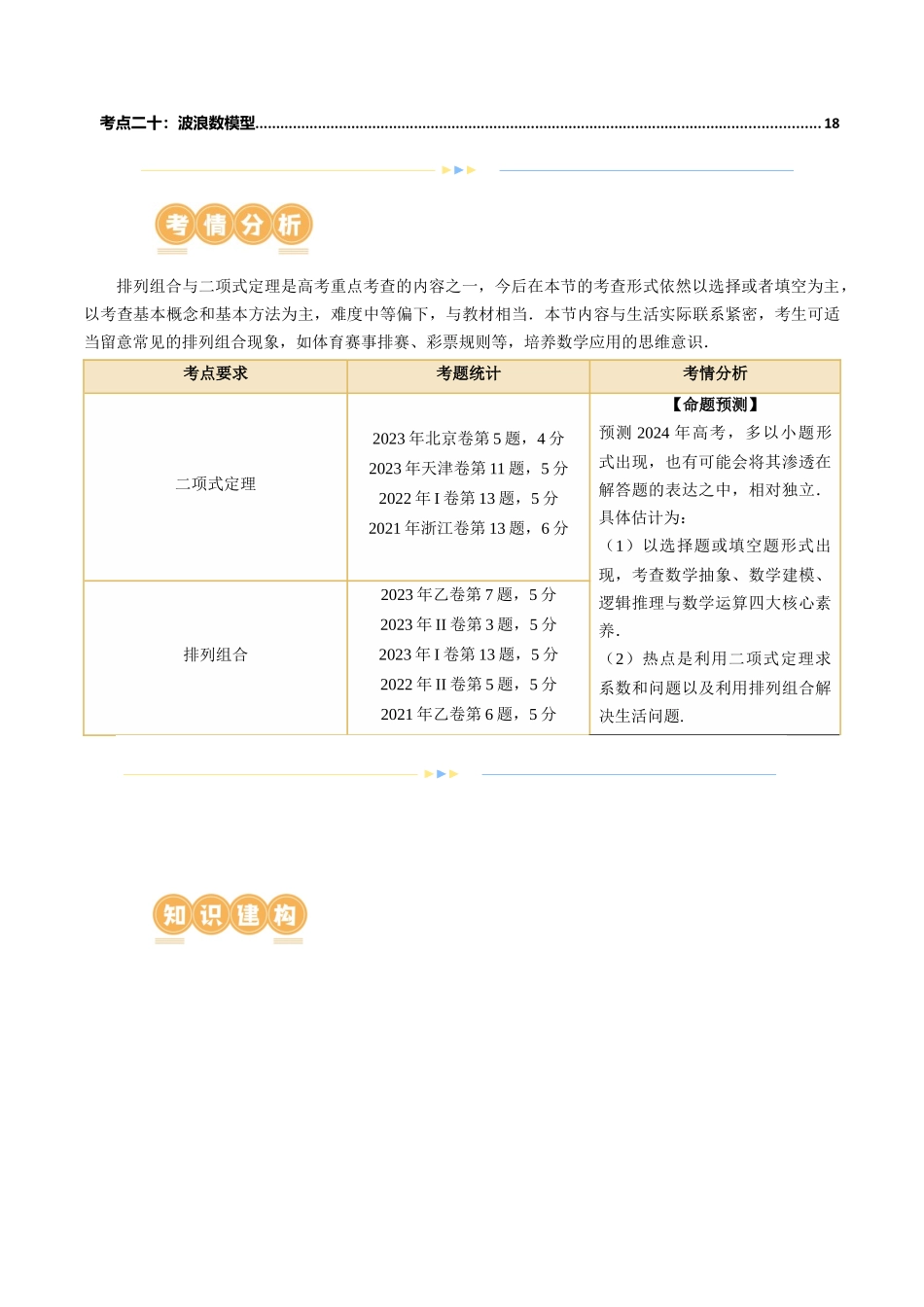 专题19 排列组合与二项式定理常考小题（20大核心考点）（讲义）（原卷版）.docx_第2页