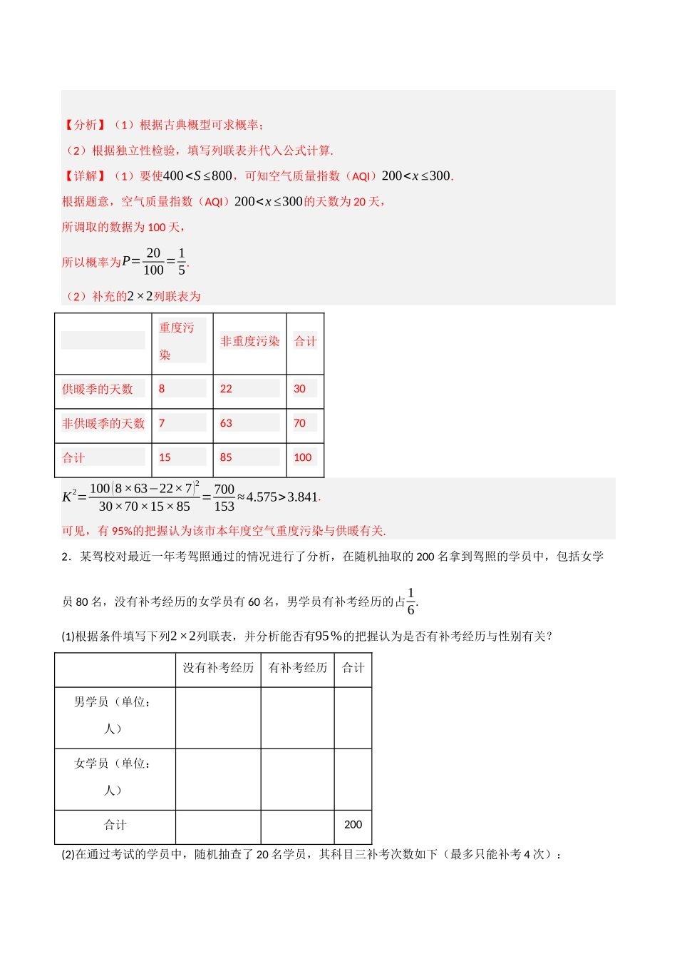 专题18 独立性检验（解析）.docx_第2页
