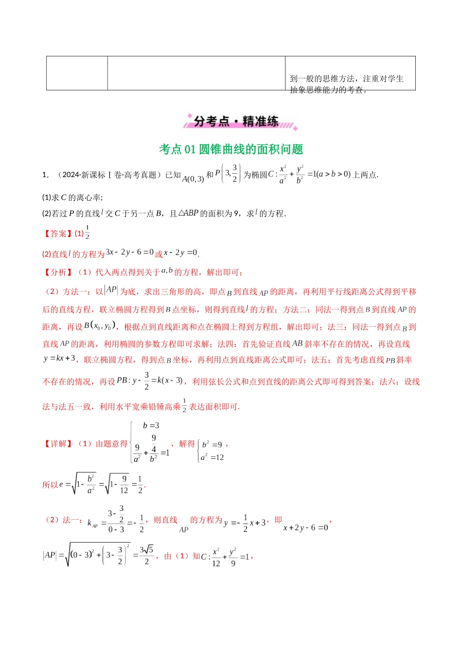 专题17 圆锥曲线（解答题）6种常见考法归类（全国通用）（教师版）.docx_第2页