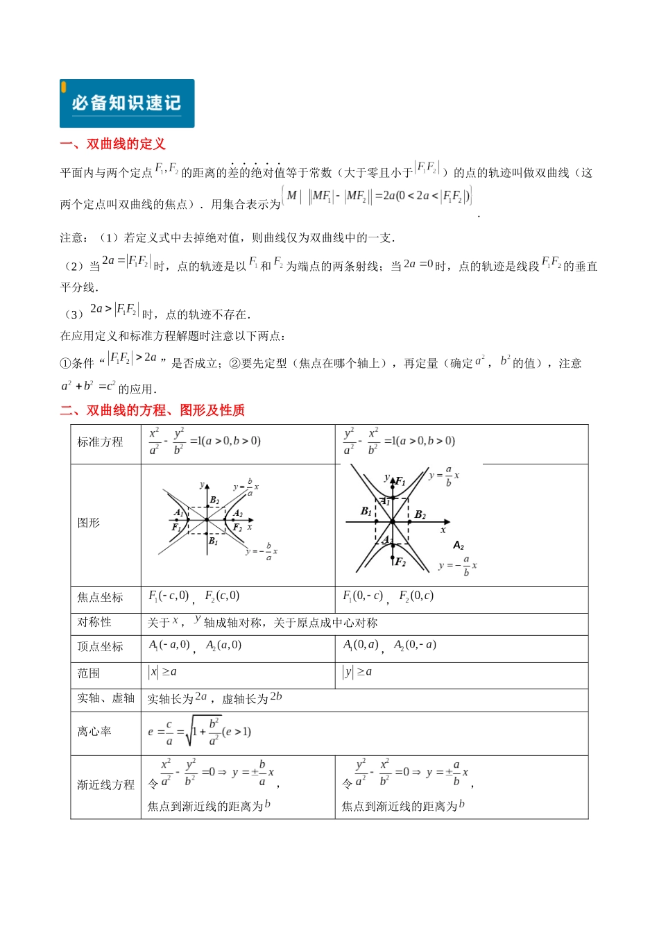 专题16 双曲线（1大考向真题解读）（新高考卷）学生版.docx_第2页