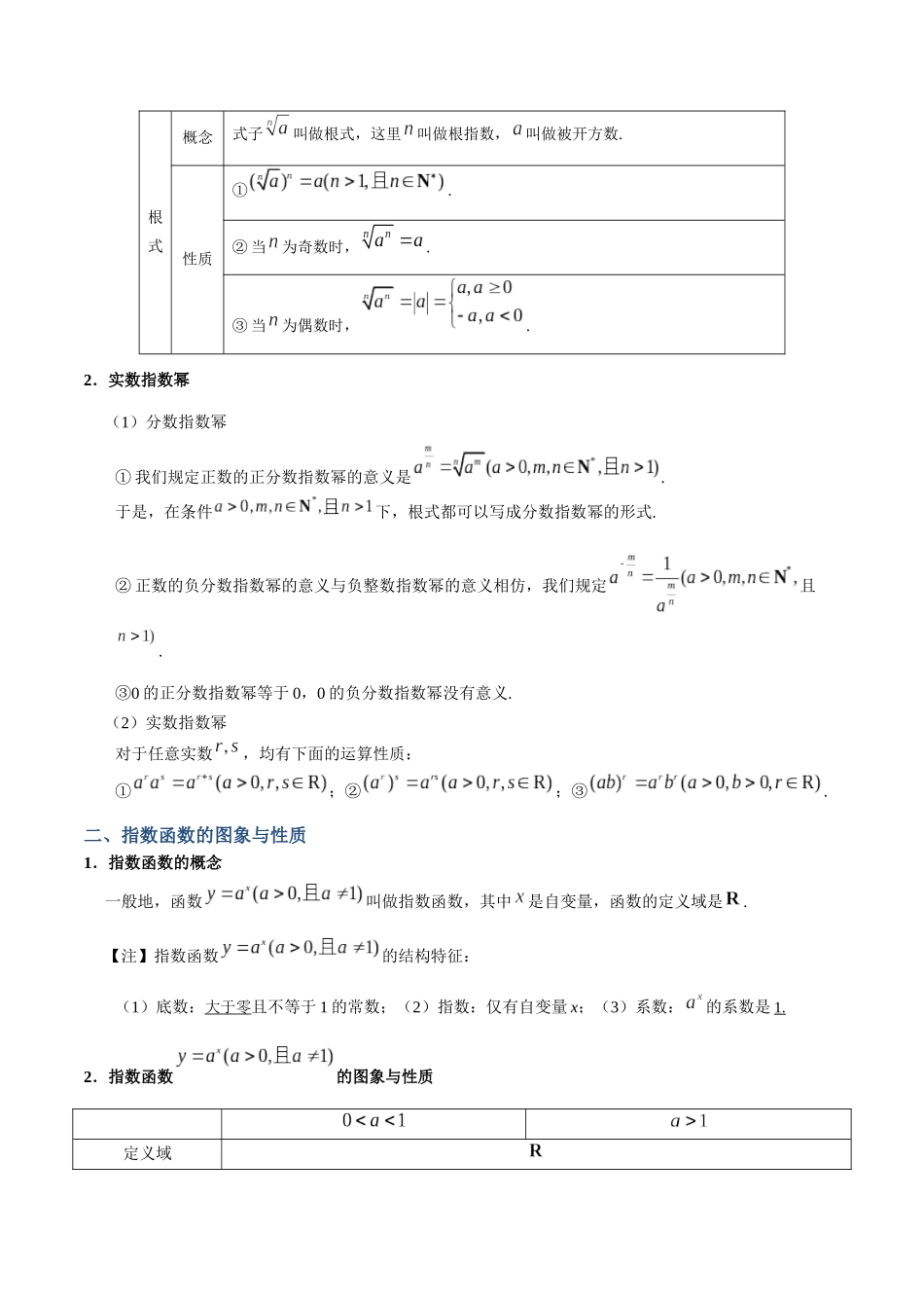 专题11 指数与指数函数（讲义）（原卷版）.docx_第2页