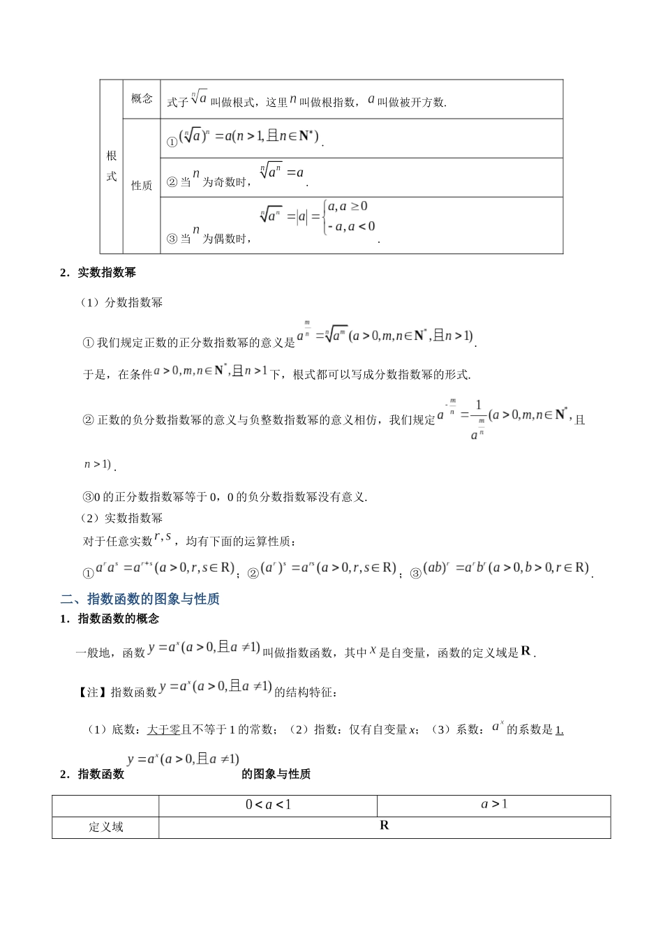 专题11 指数与指数函数（讲义）（解析版）.docx_第2页