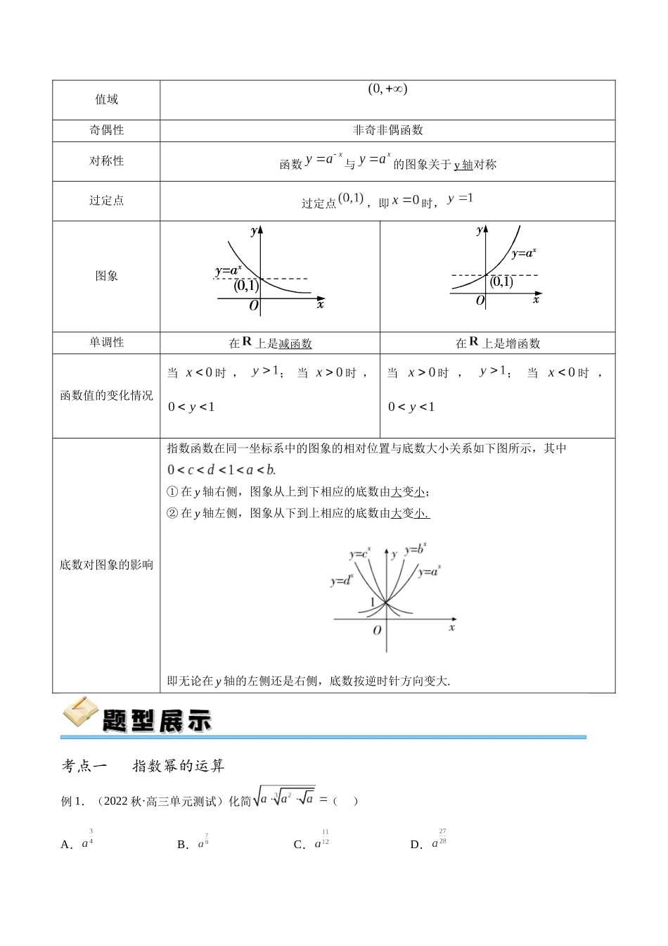 专题11 指数与指数函数（讲义）（解析版）.docx_第3页