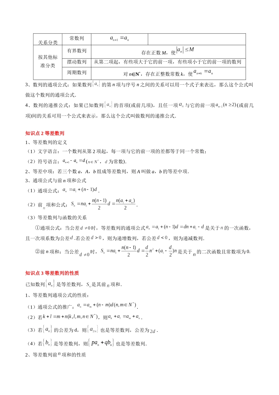 专题11 等差数列与等比数列（5知识点+2重难点+11方法技巧+3易错易混）（教师版）.docx_第2页