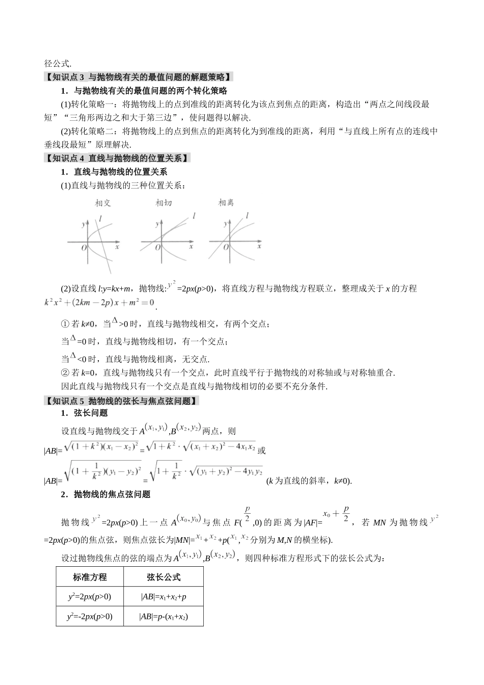 专题8.4 抛物线综合【八大题型】（举一反三）（新高考专用）（原卷版）.docx_第2页