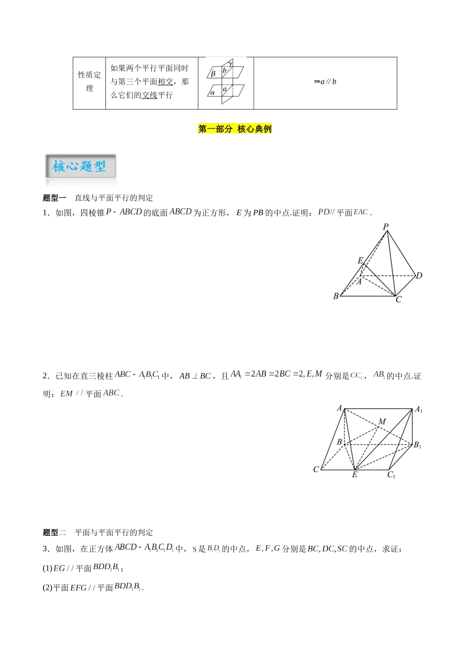专题7.2 空间中的平行关系（原卷版）-（新高考专用）.docx_第2页