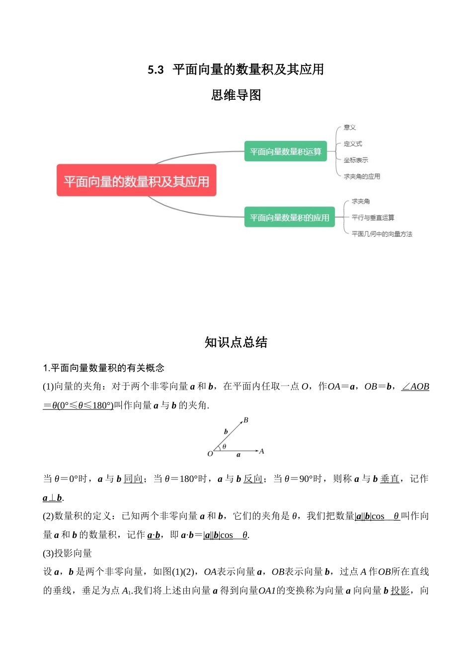 专题5.3 平面向量的数量积及其应用 （解析版）.docx_第1页