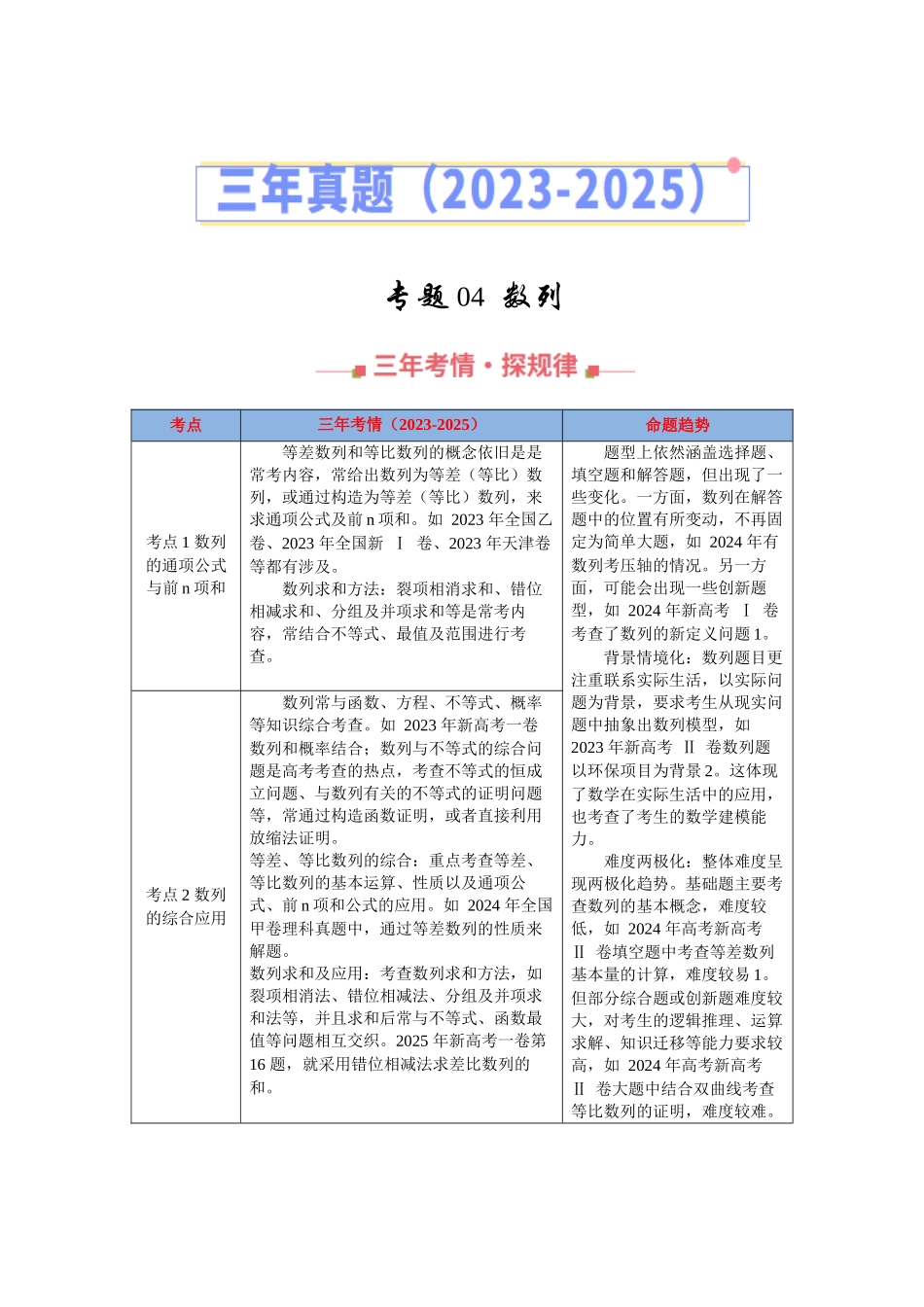 专题04 数列(全国通用)(教师版).docx_第1页
