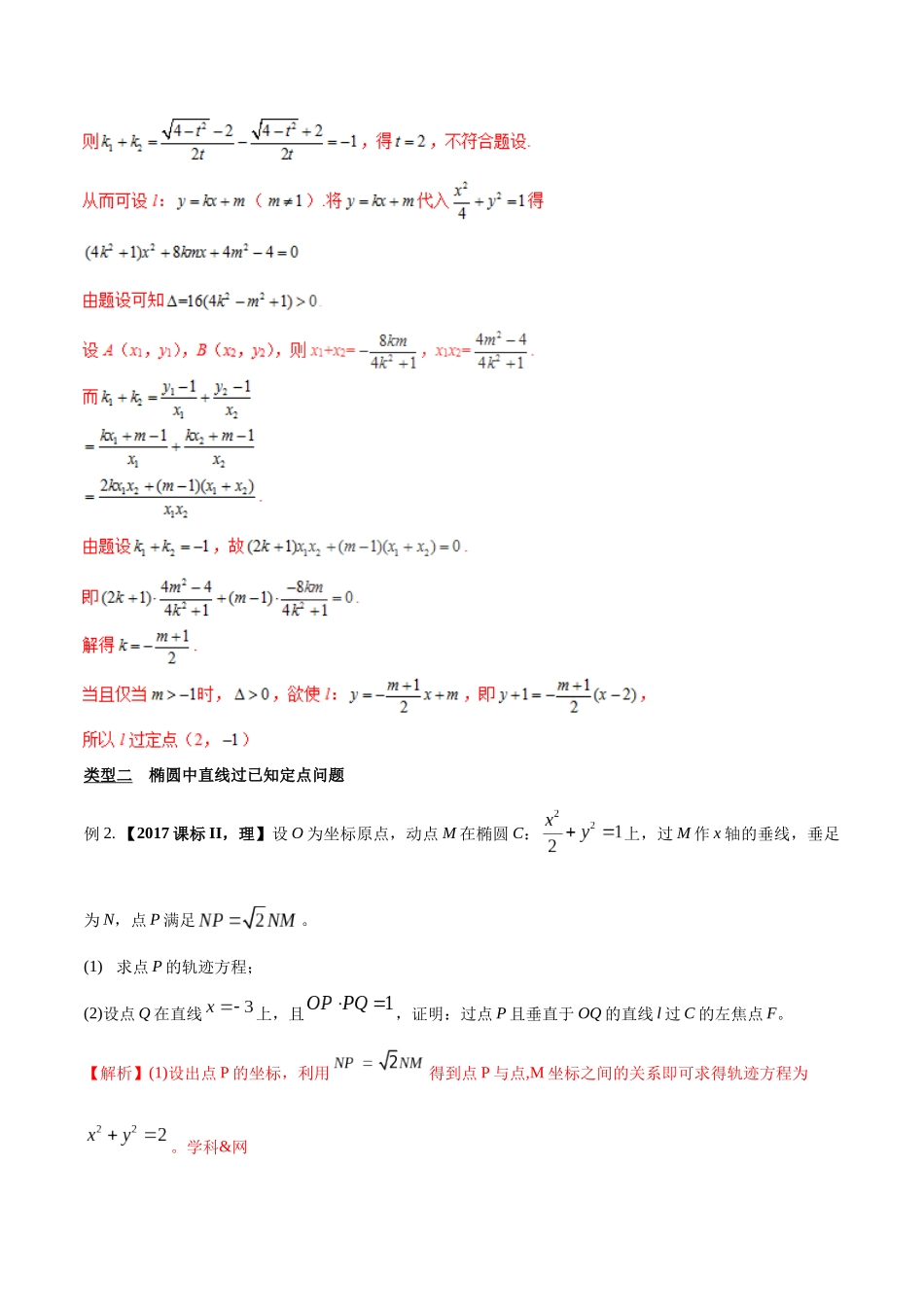 专题3.8 欲证直线过定点,结合特征方程验-(2019版)(解析版).docx_第2页
