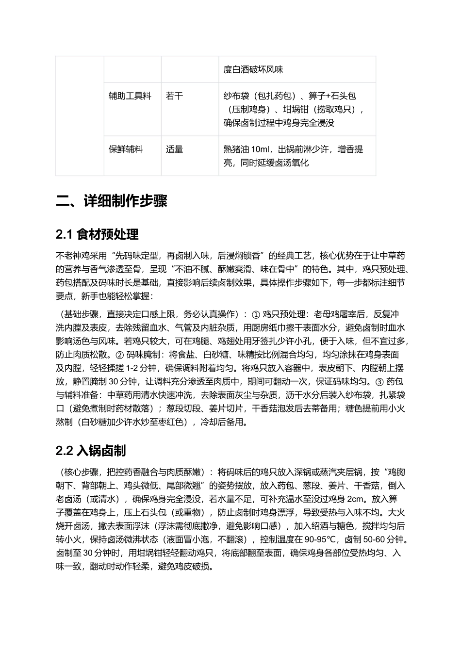 家常正宗不老神鸡|专业详细菜谱.docx_第2页
