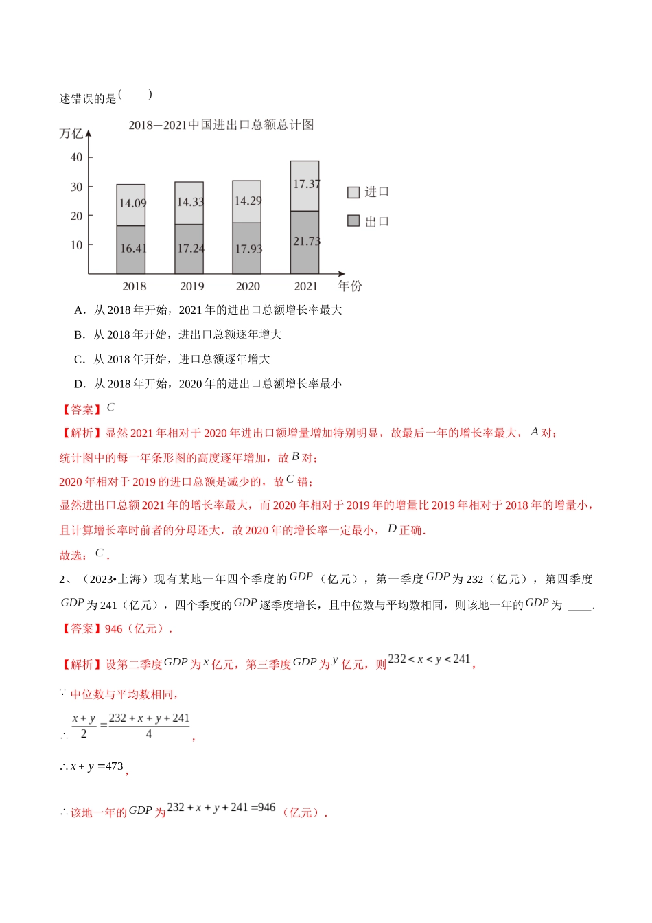 第82讲 随机抽样的方法、用样本估计总体（解析版）.docx_第2页