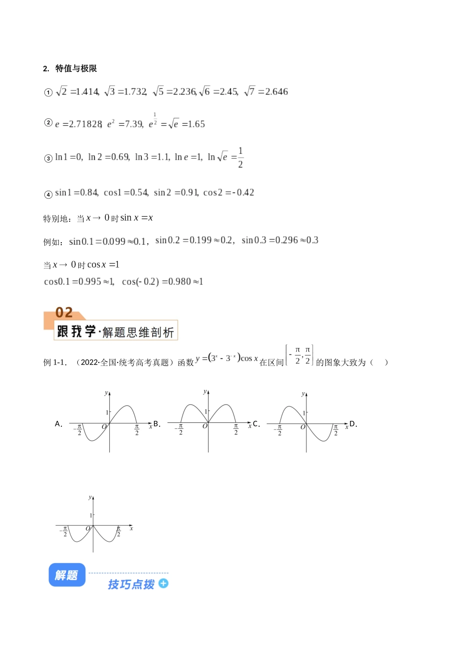 题型04 函数图象问题解题技巧(奇偶性+特值法+极限法)(解析版).docx_第2页